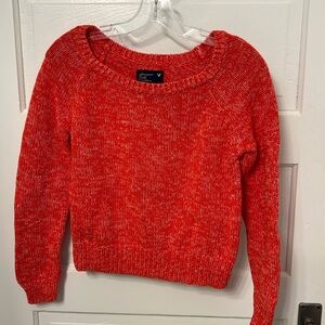 American Eagle Outfitters cropped marled red sweater. Misses medium.